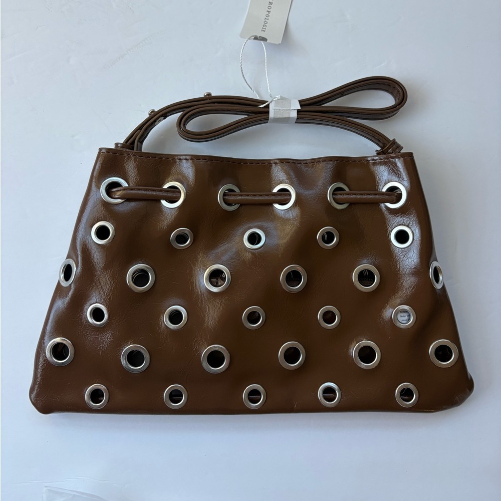 NWT Anthropologie Melie Bianco Paloma Studded Satchel - Picture 8 of 16